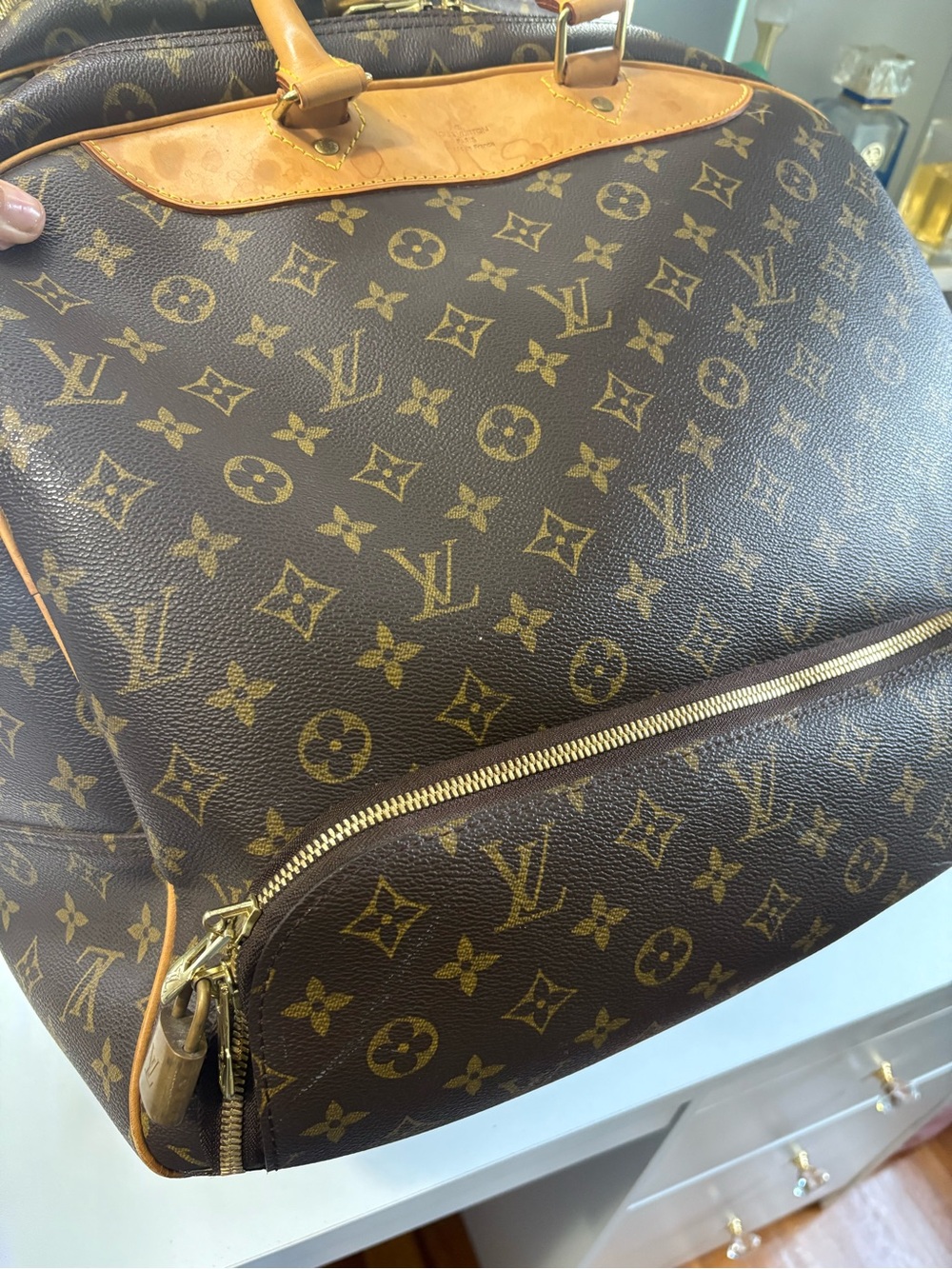 Louis Vuitton Monogram Canvas Dome Satchel with Tan Trim - Picture 8 of 14